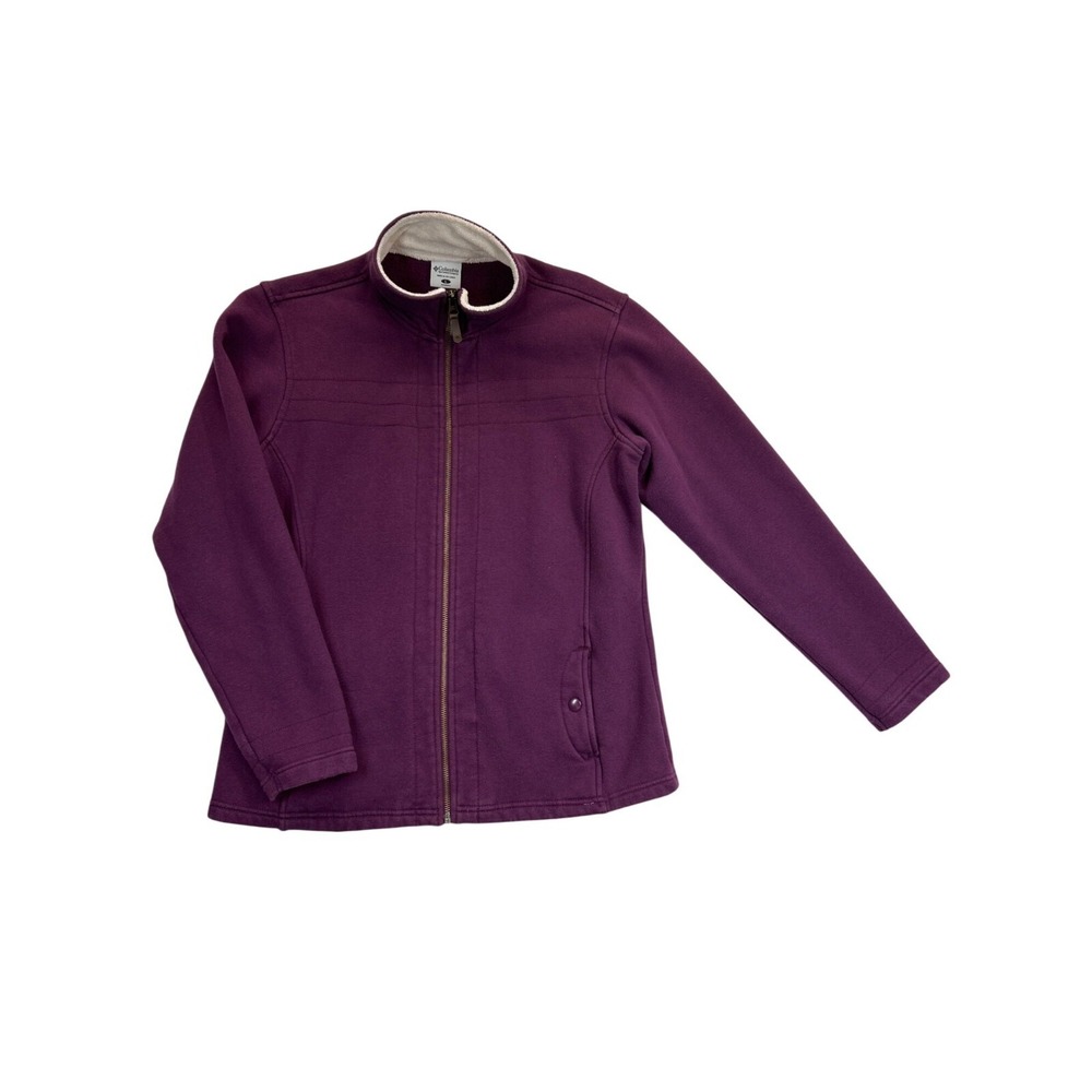 Columbia Fleece Jacket Womens‎ Large Purple Full-Zip